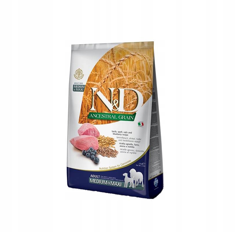 Levně Farmina N&d Jehněčí Borůvka Střední Maxi 12kg