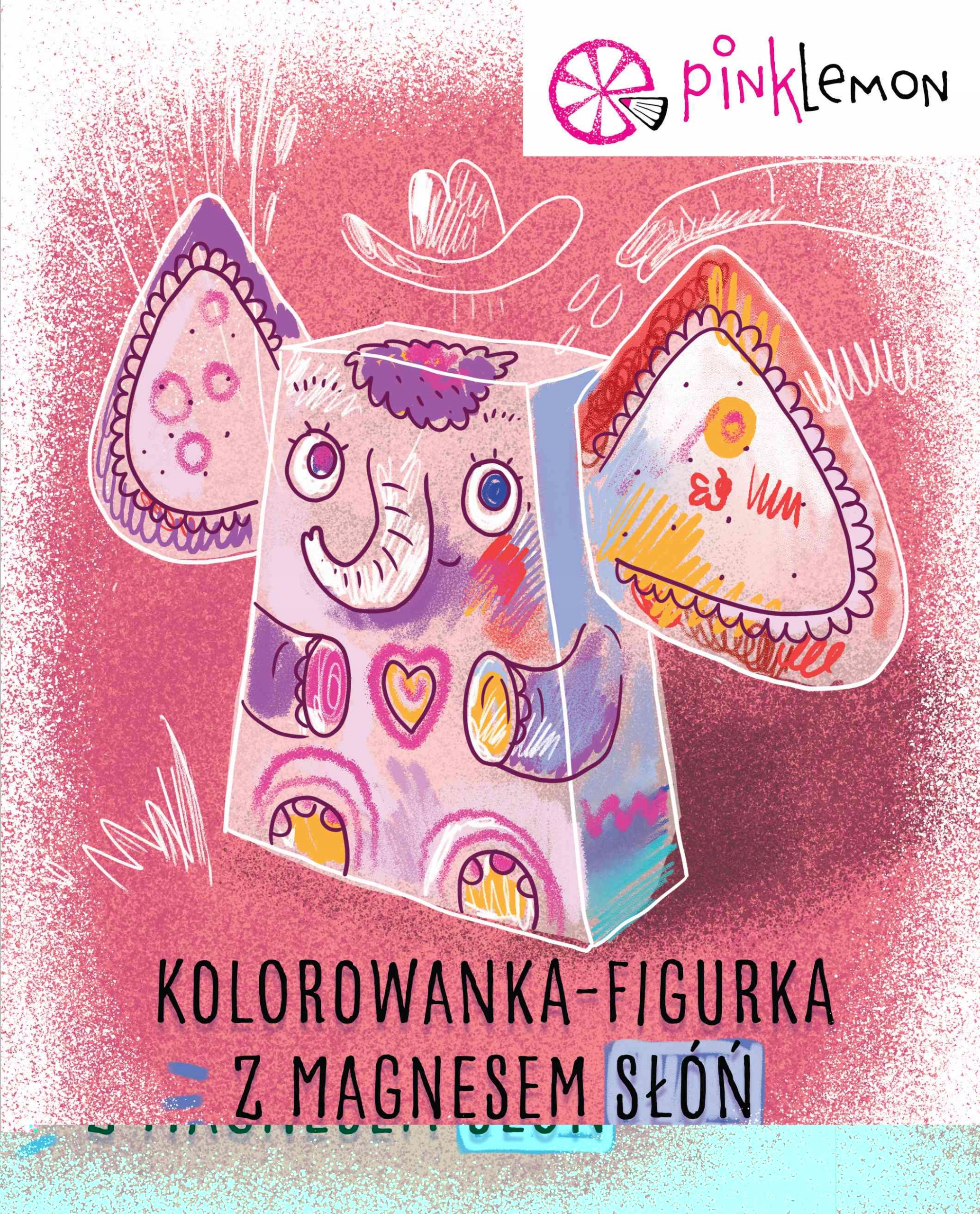 

Figurka do kolorowania z magnesem Słoń Pink Lemon