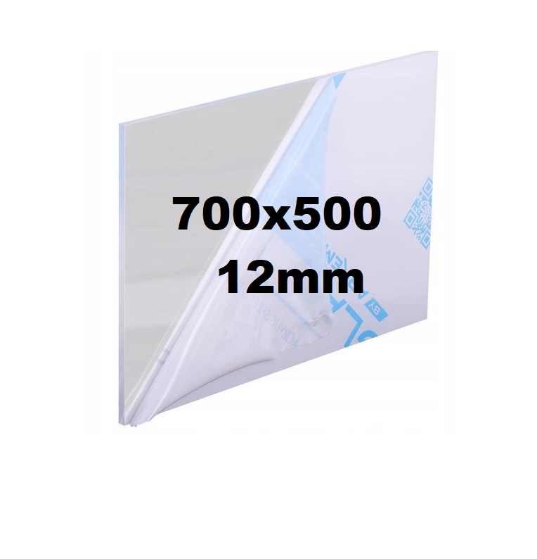 Pleksi /plexi Pleksa Plexa Bezbarvá na míru 700x500x12 mm Akrylová Deska