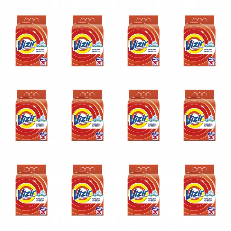 Vizir Alpine Fresh prášek na praní 1,1 kg 20 praní X12