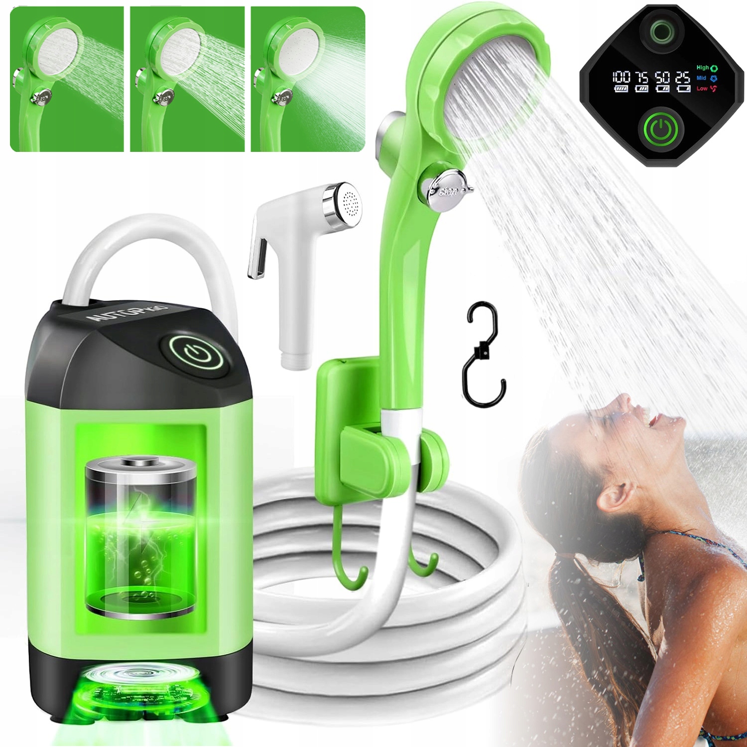 Přenosná LCD Turistická Sprcha Pro Kempink Sprchový Set Praktická