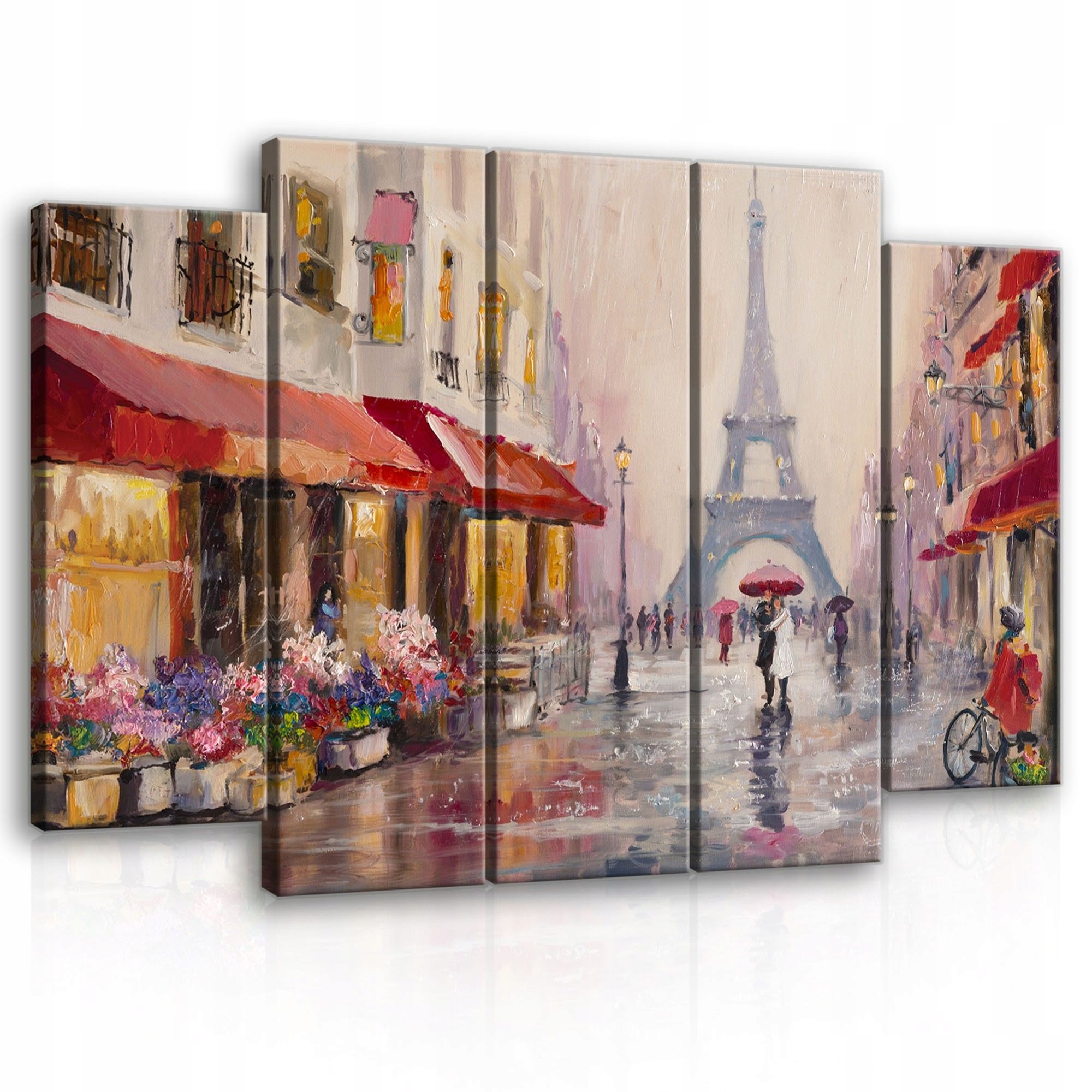 Obraz 150x100 Paríž dážď Eiffelova veža ulica impresionizmus romantizmus mesto