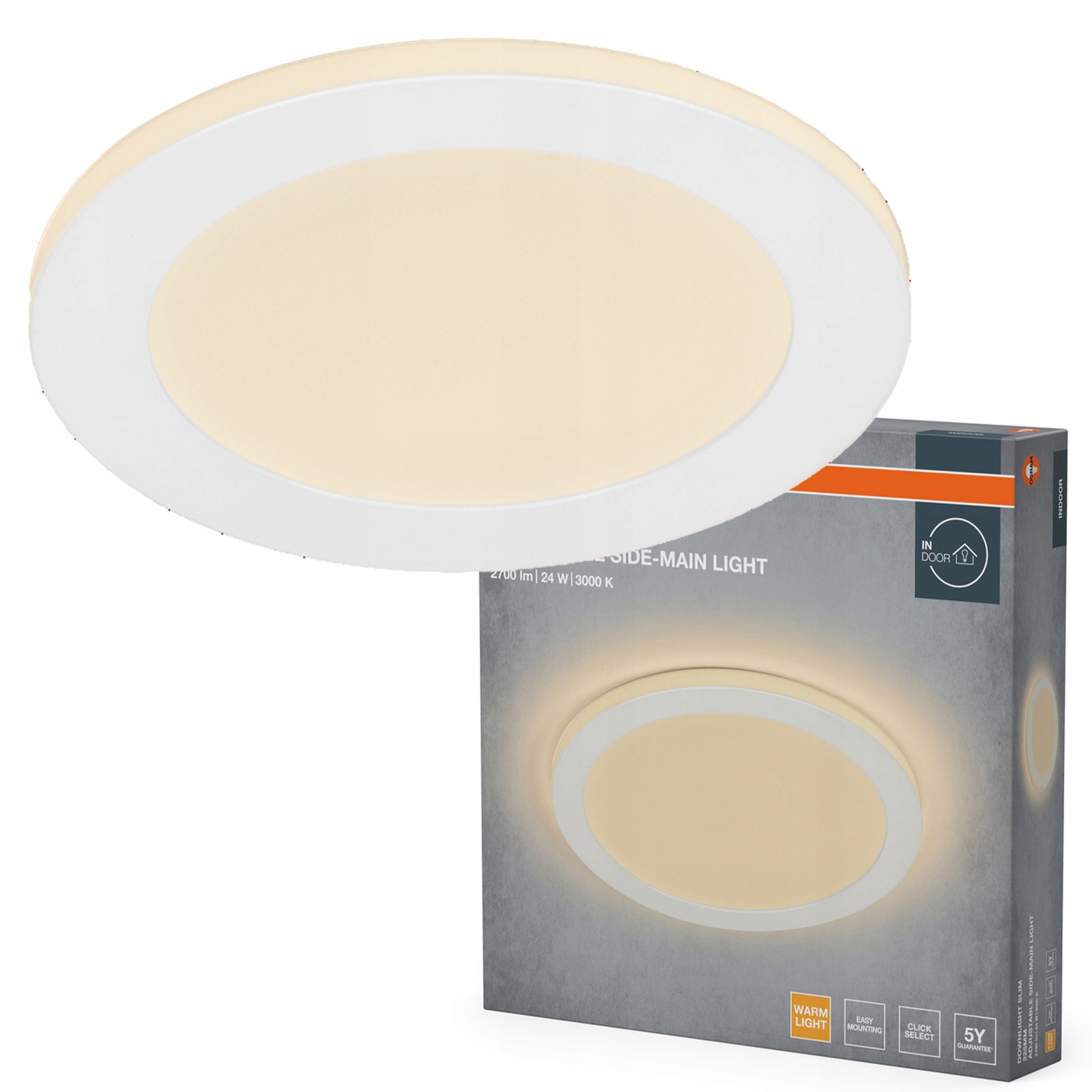 Podomítkové stropní svítidlo Halogenové Led Spot kulaté 24W 2000lm 3000K