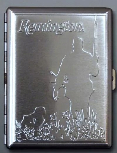PAPIEROŚNICA METALOWA REMINGTON ŻOŁNIERZ na 20 PAPIEROSÓW ELEGANCKIE 0171 A