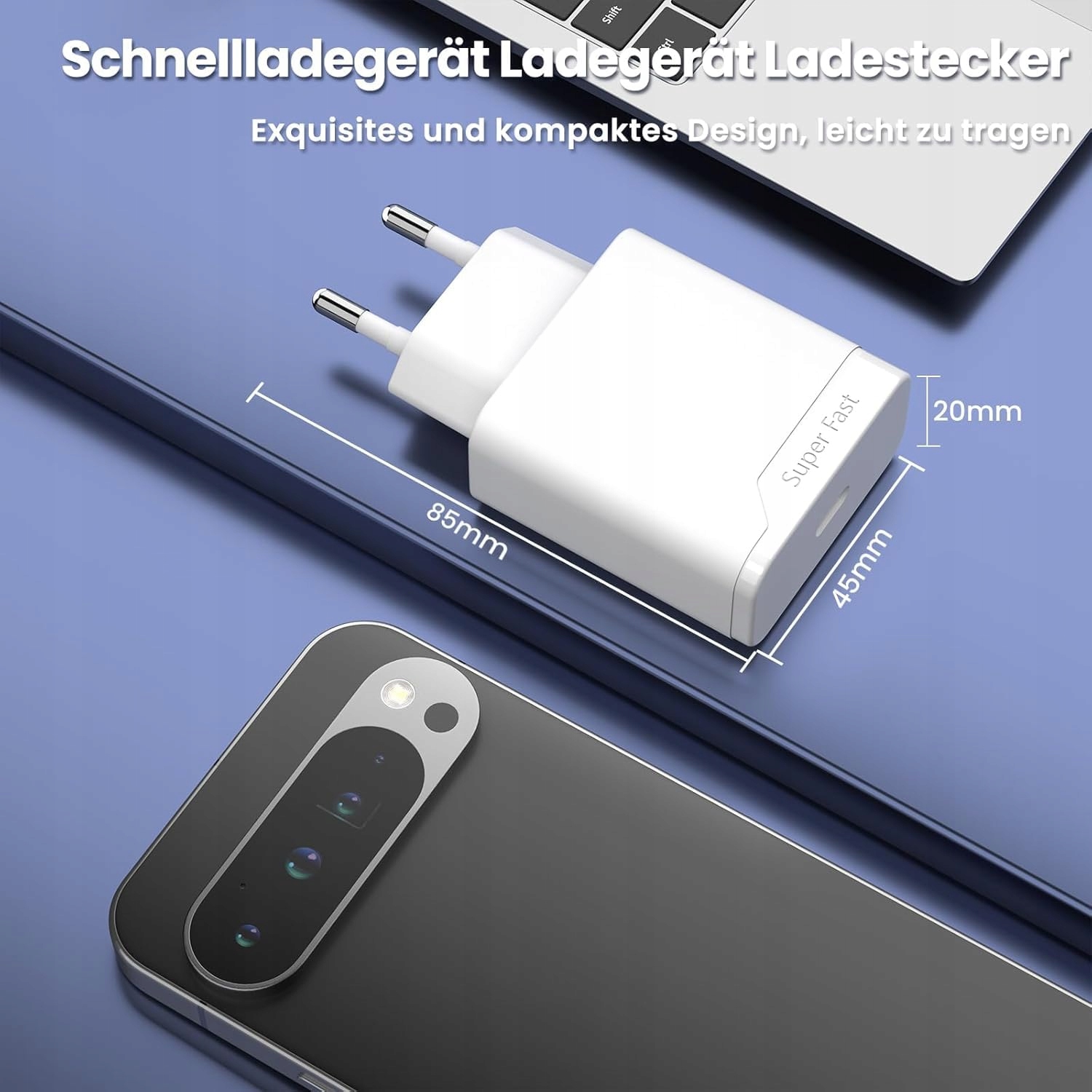 Xwartre Ładowarka USB C 25W Kompatybilna z Galaxy A16 A06 A15 A55 5G — miniatura 5