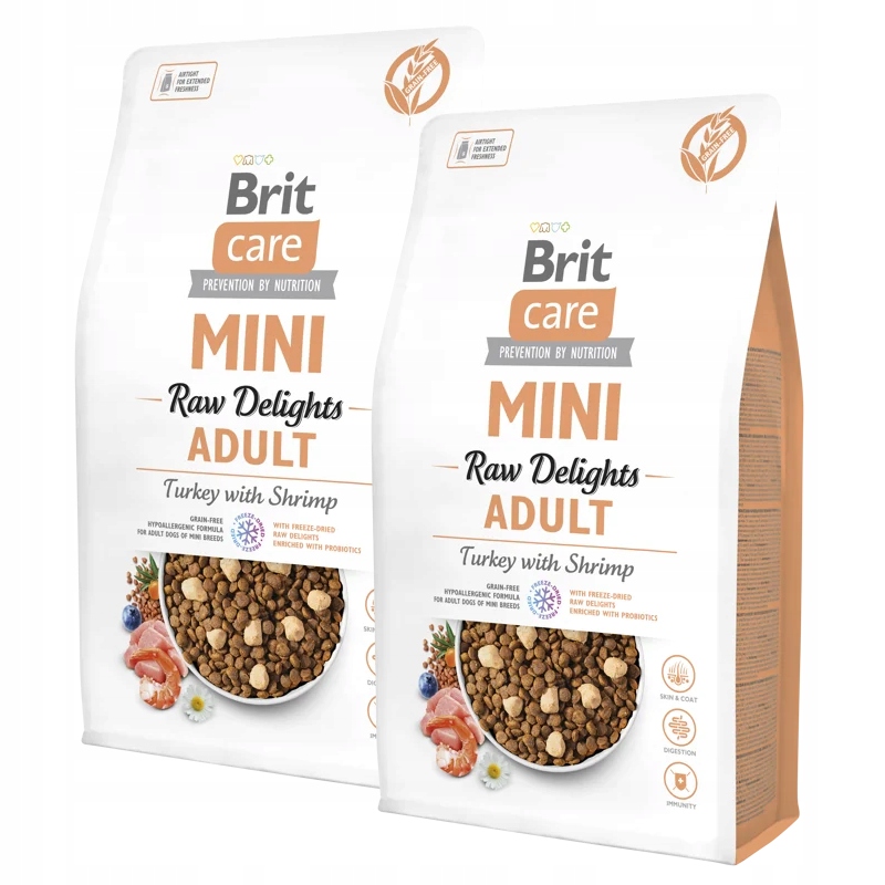 Levně Brit Care Dog Mini Krůta s krevetami Dvojbalení 2x2 kg York Shih Tzu Maltézský