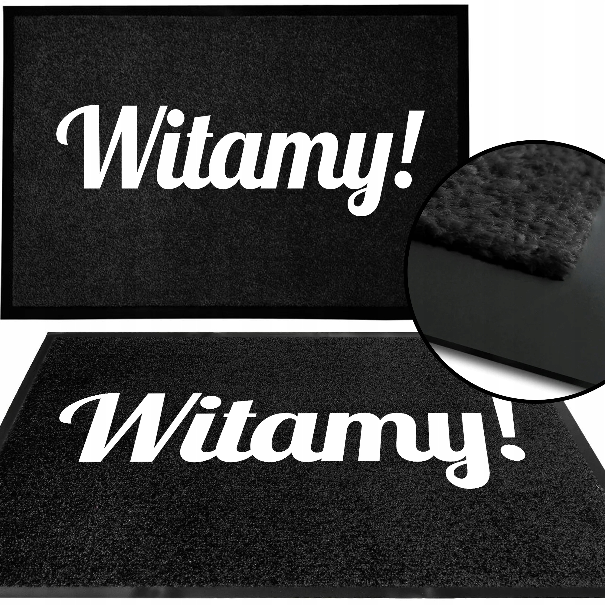Wycieraczka Wejściowa 40X60 Czarna Pod Drzwi Do Domu Napis Witamy Wzor