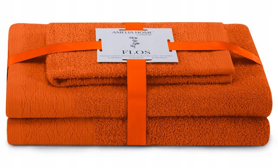 AmeliaHome Komplet ręczników 3szt. Flos rudy