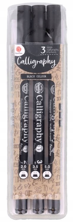 

Pisaki do kaligrafii Czarne Brush Pen zestaw 3 szt