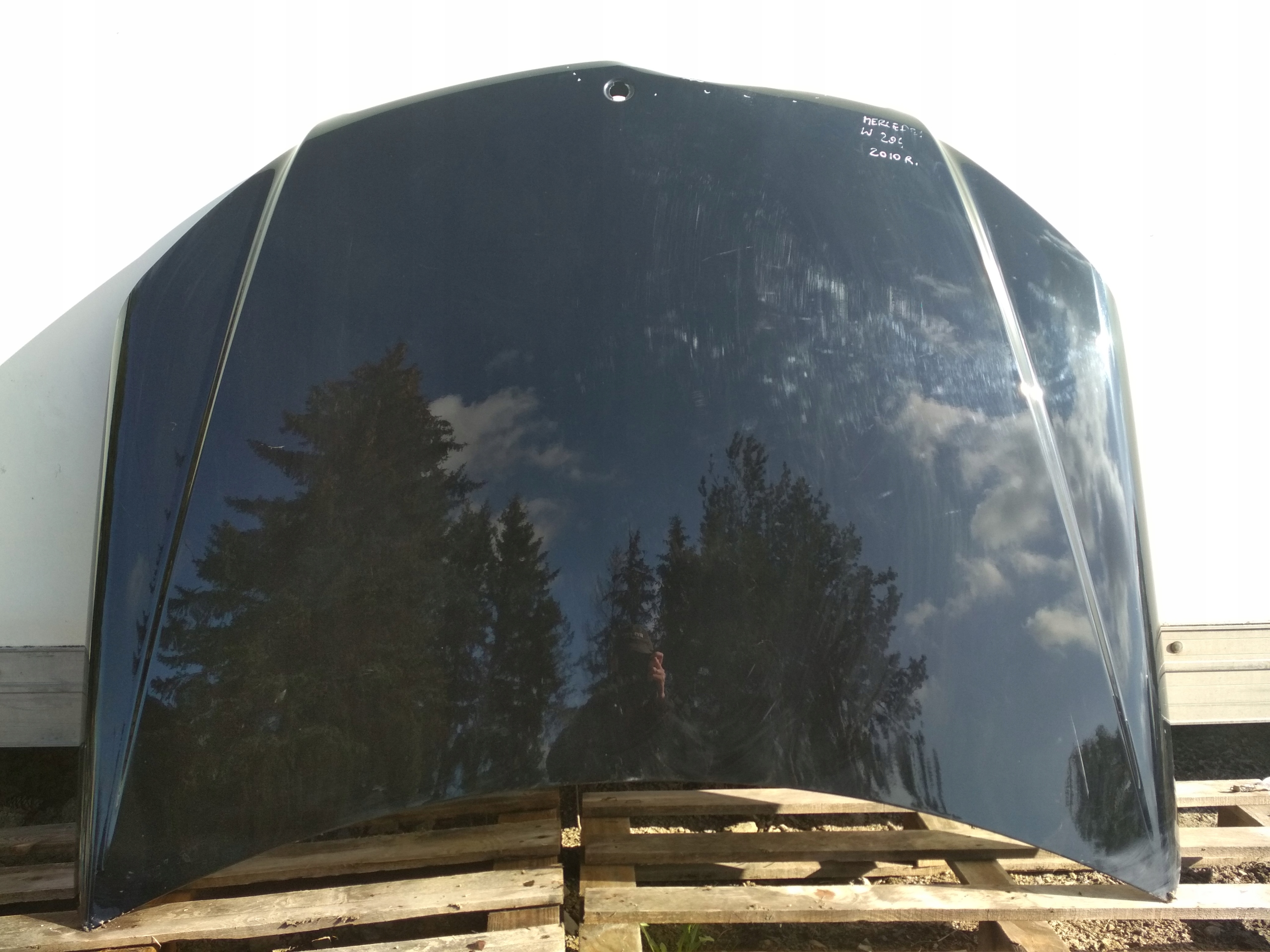 MERCEDES C W204 bonnet black