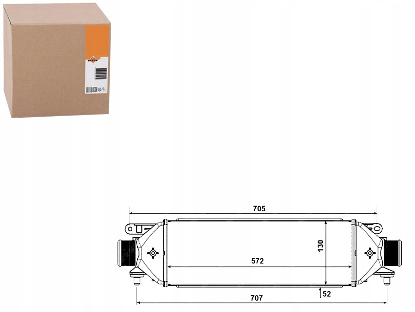 Intercooler Fiat Bravo Punto 1,9D 07- Nrf