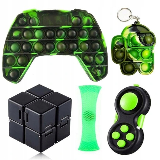 

5x Zestaw Fidget Toys Popit Zabawek Antystresowych