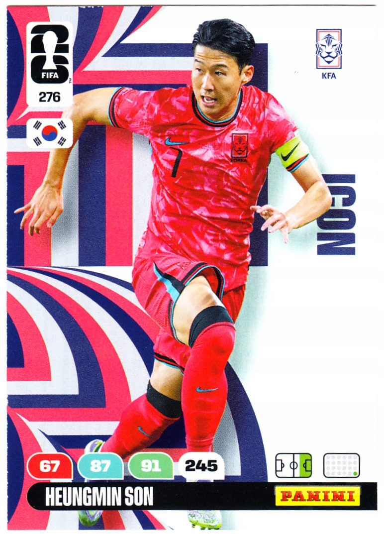 Karta Kolekcjonerska Panini Fifa World Cup 2026 Icon Heung-min Son 276