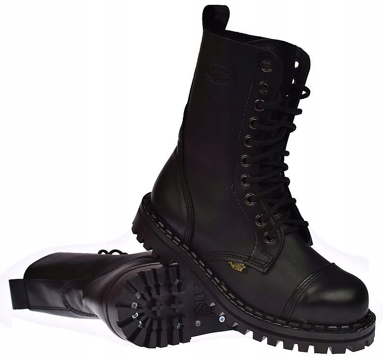 Kanady vysoké pánské kožené černé trapery 976 Originál Polské vel 35