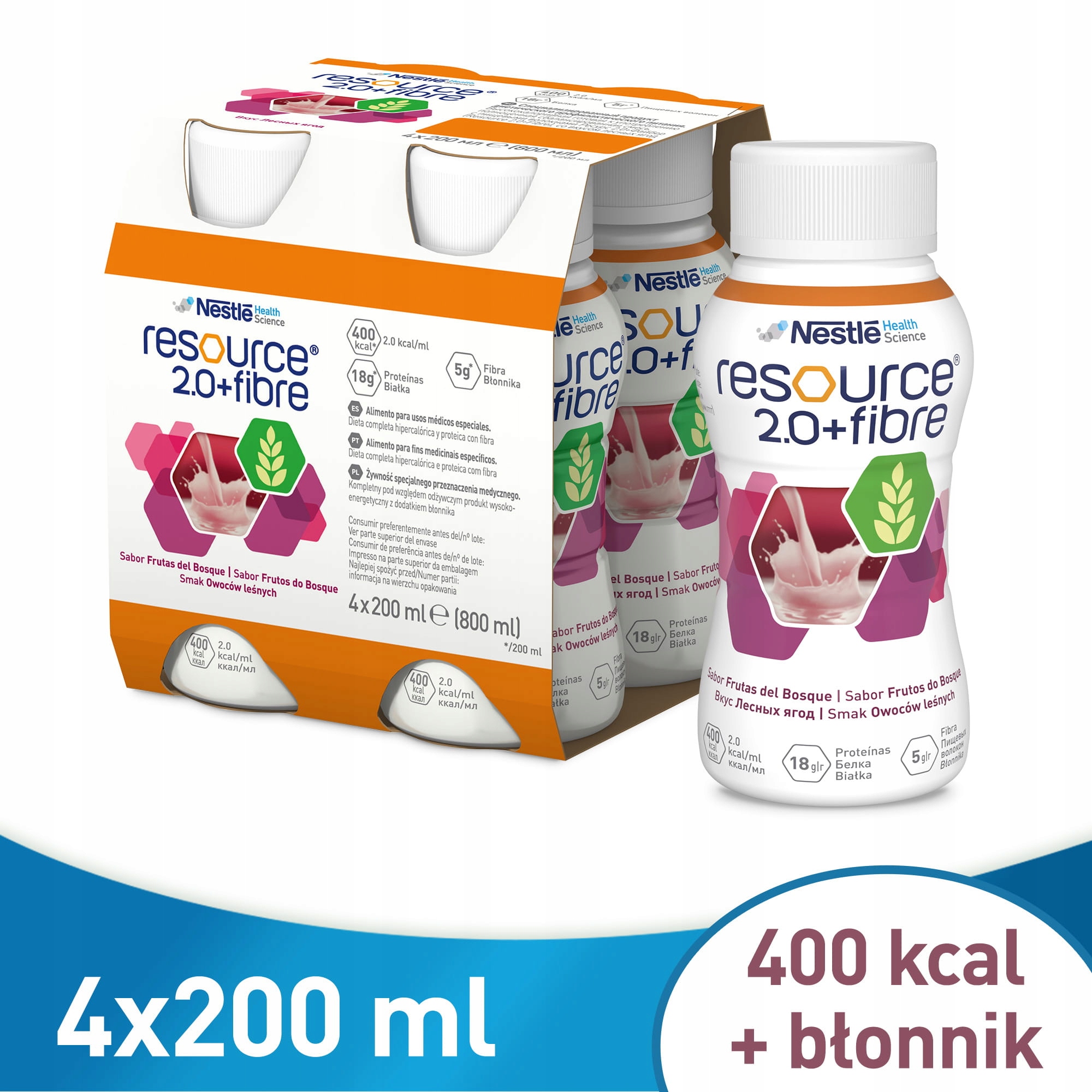 Resource 2.0 Fibre owoce leśne 4x200ml