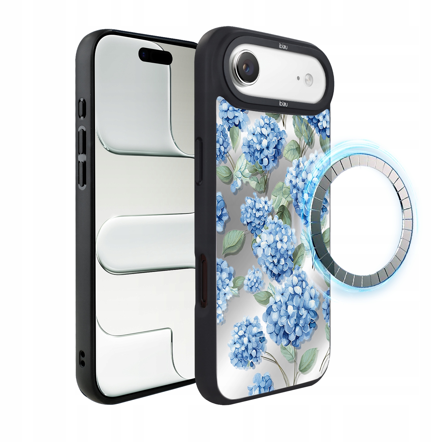 Pouzdro pro iPhone Air Ibizu DropGuard Matt s MagSafe, safírová hortenzie