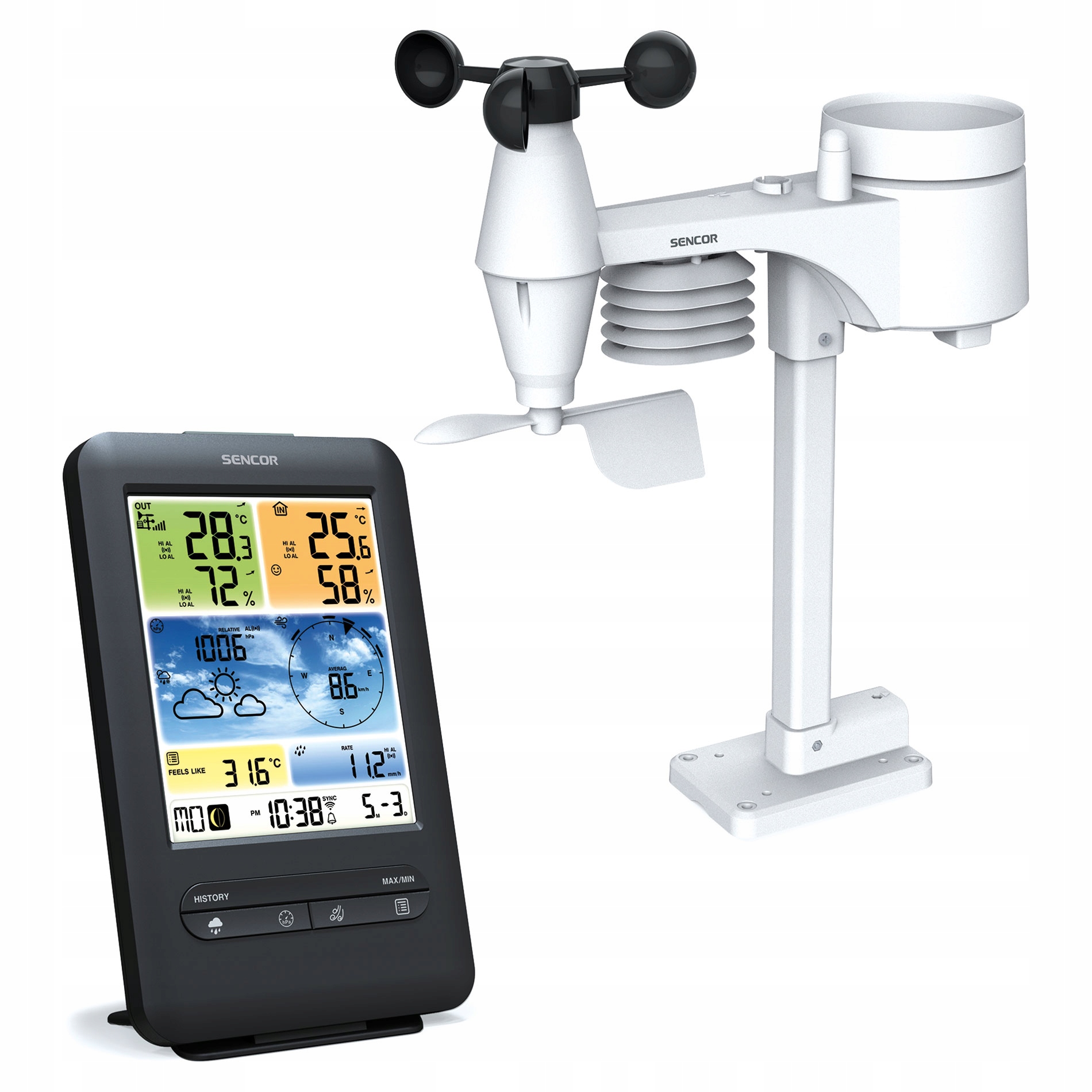 

Stacja pogody meteo Sencor Sws 9898 WiFi 5w1