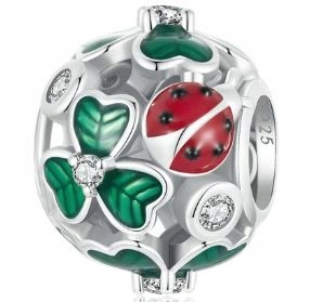 Charms beruška čtyřlístek jetel čtyřlístek stříbro 925