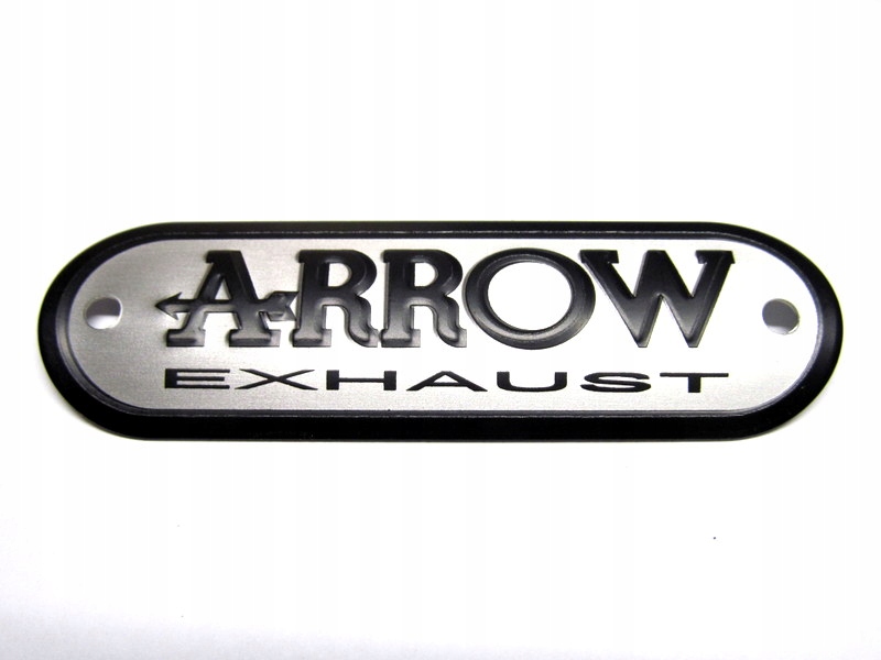 Plakietka logo napis Arrow na tłumik wydech motocyklowy do skutera