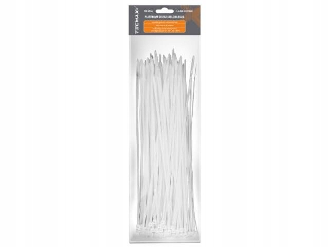 Amt Amtra Opaska Kablowa Plastikowa, Biała 3,6MM X 300, 100SZT /tecmaxx/