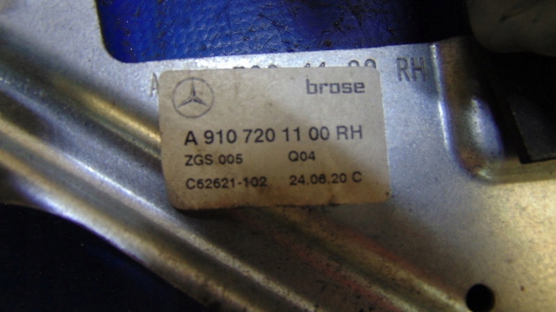 window regulator mechanism right front MERCEDES SPRINTER A910 A907 18-25R