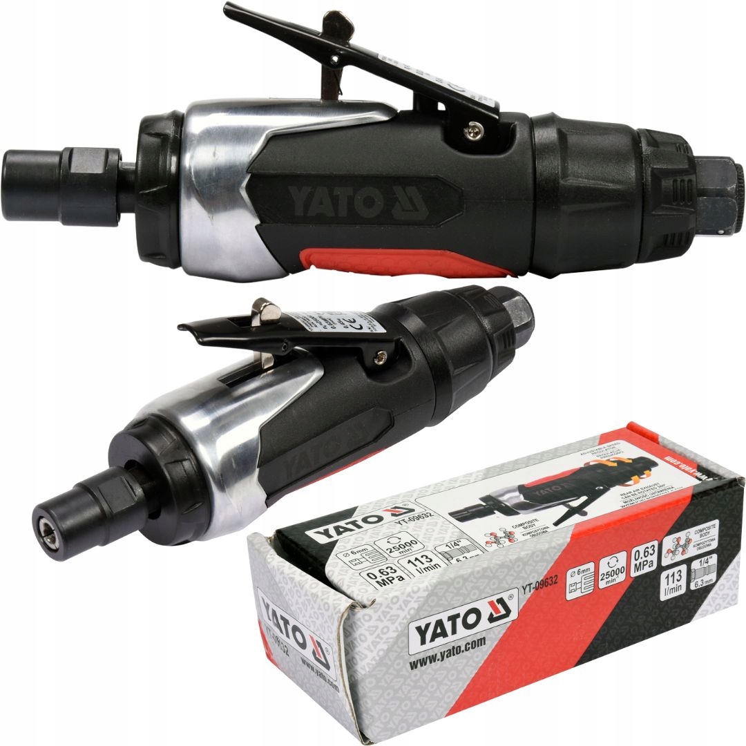 SZLIFIERKA PNEUMATYCZNA PROSTA REGULACJA 6MM 1/4 " KOMPOZYT YATO