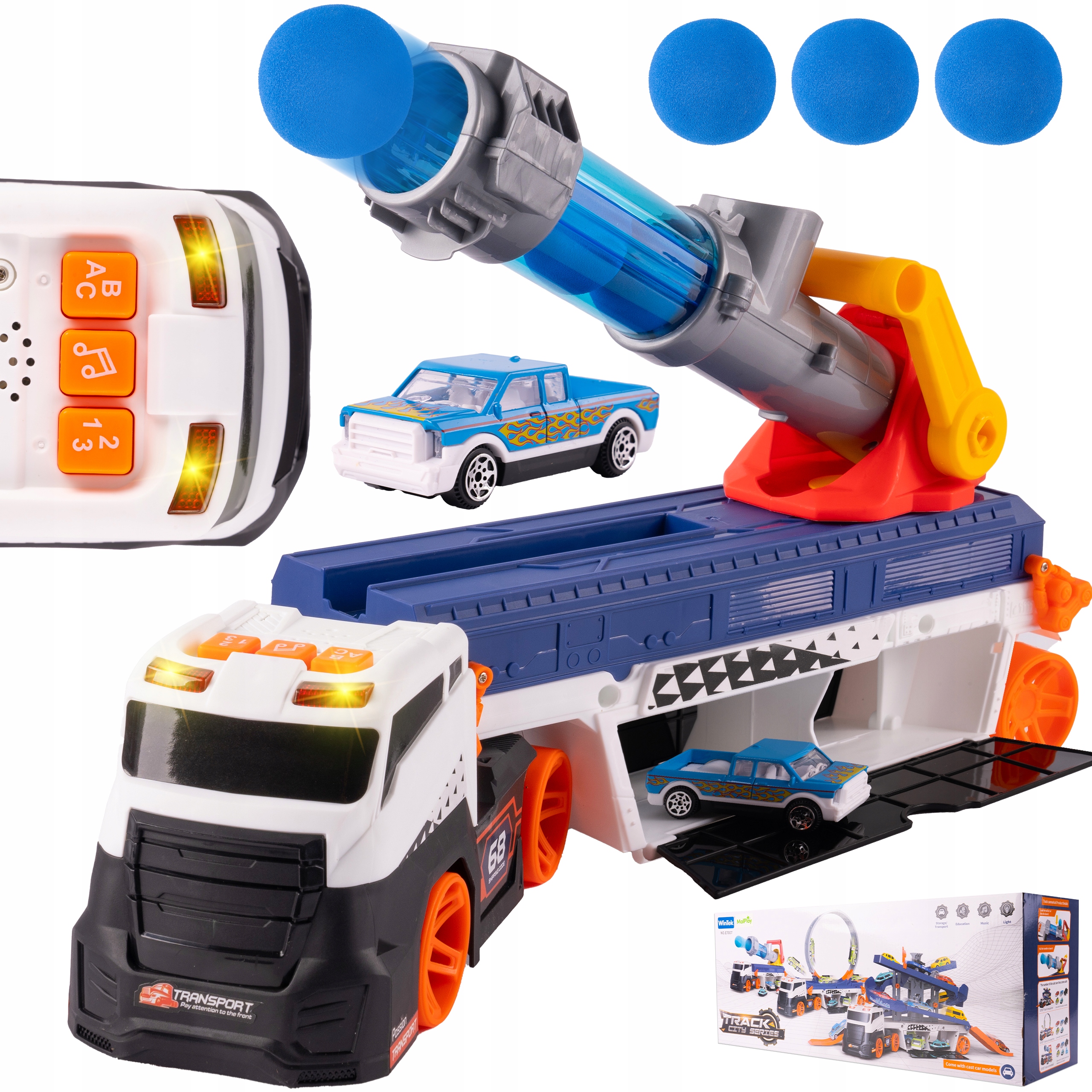Abschleppwagen-Launcher-Kugelauto-Launcher-LKW mit Launcher-Auto-Lichtton