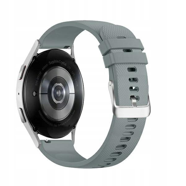 Beline pasek do zegarka 20mm z teksturą jasnoszary silikon