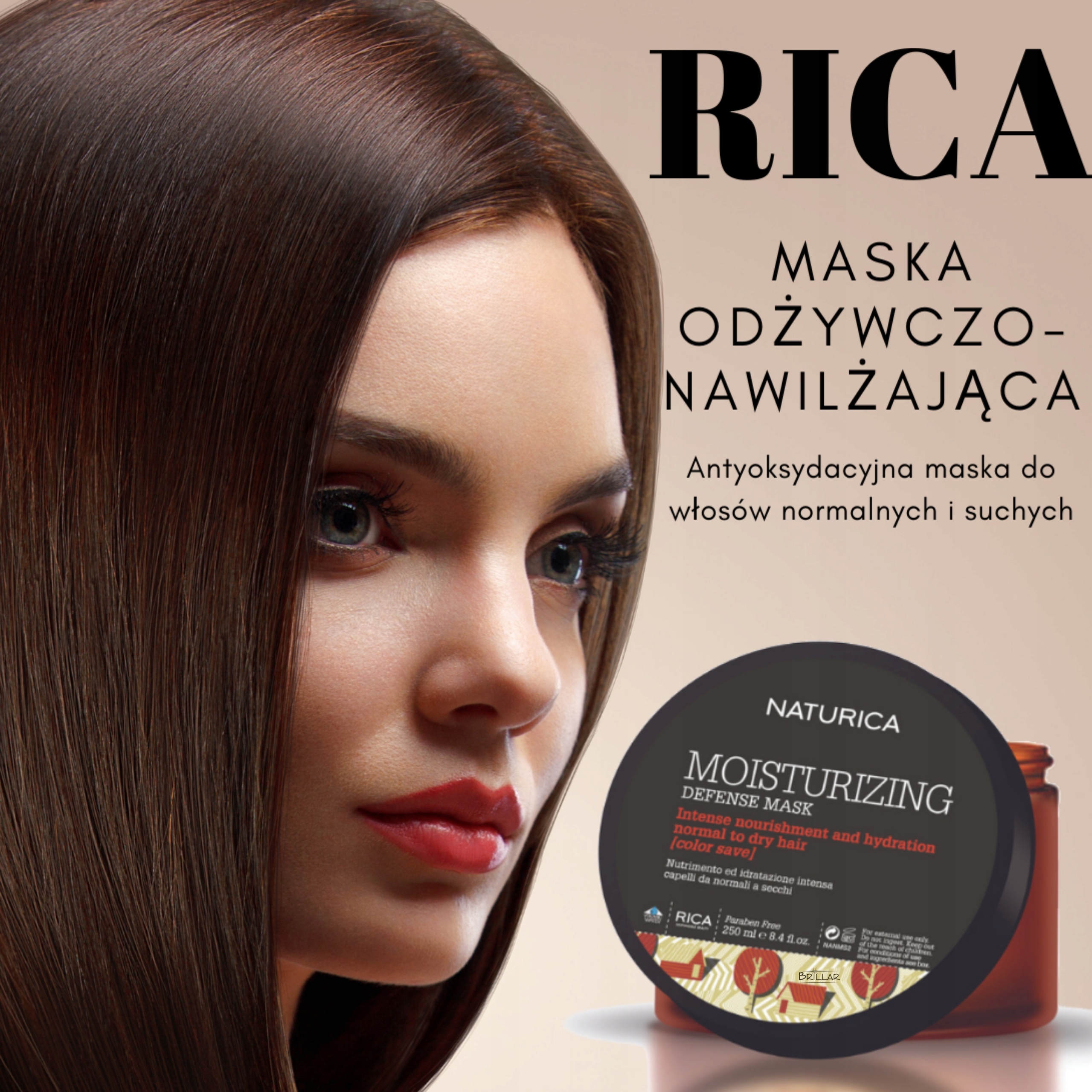 RICA Naturica Moisturizing Maska do włosów suchych Marka RICA
