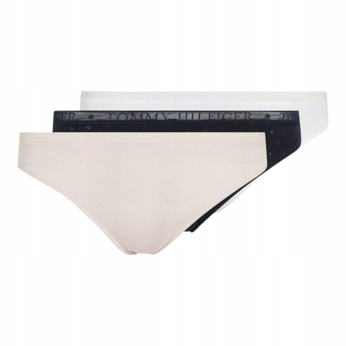 Tommy Hilfiger Dámské Bikini Kalhotky 3P Bikini Černé/bílé/růžové vel. M