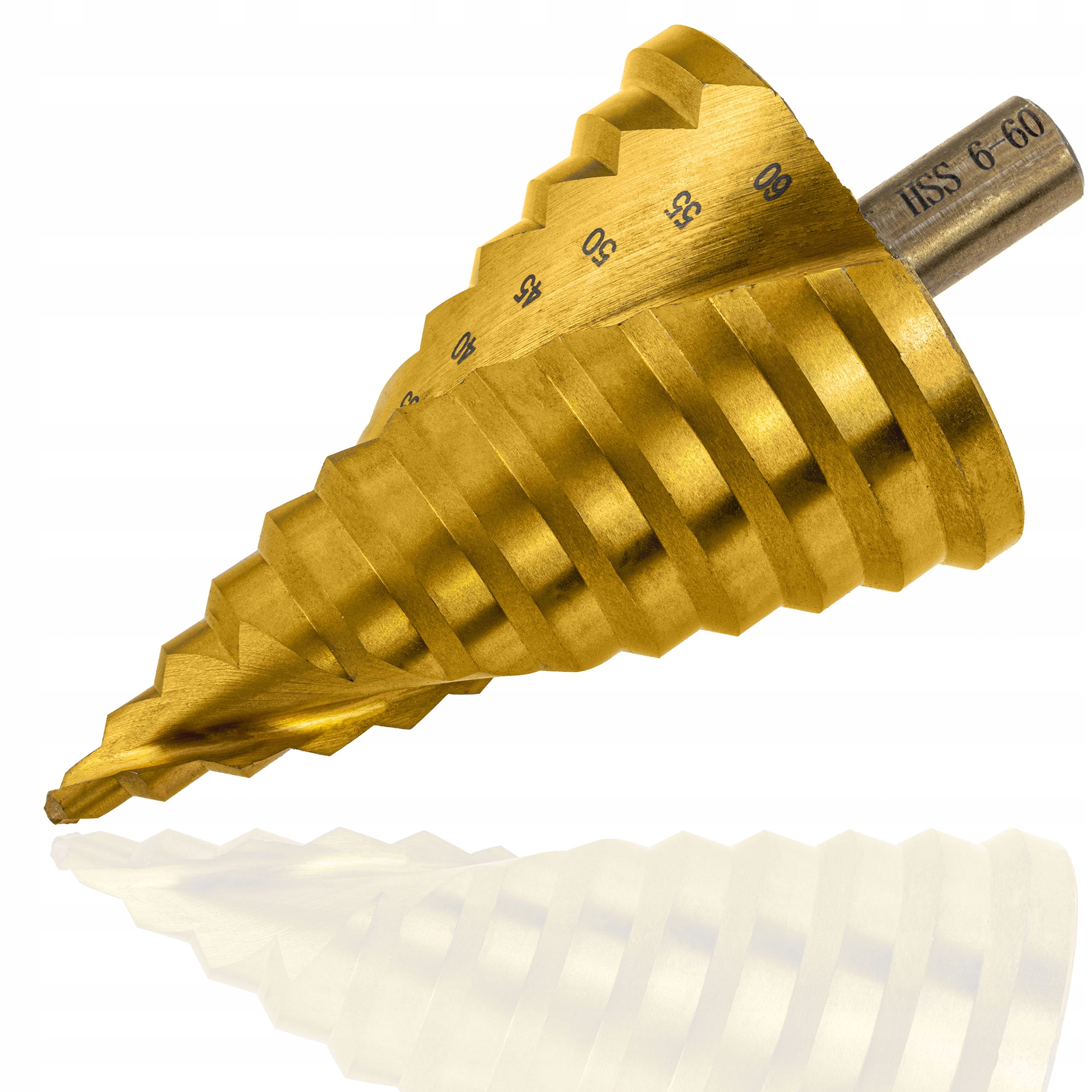 Wiertło Hss Stożkowe Stopniowe Choinkowe Tytan Do Metalu 6-60 MM