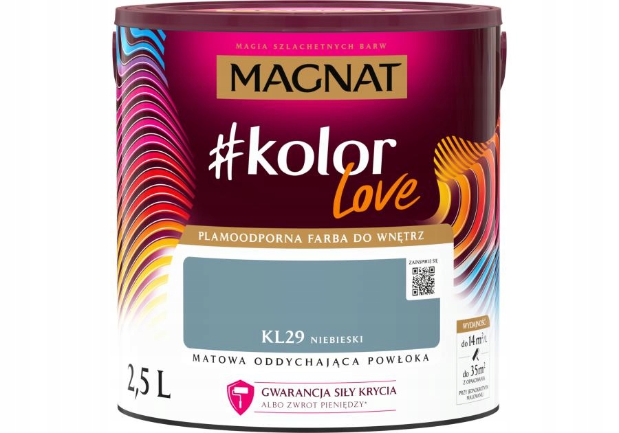 Barva odolná vůči skvrnám #barvaLove modrá 2,5 L Magn