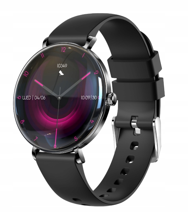 Smartwatch Damski V85 Amoled Wodoodporny iOS Android Czarny