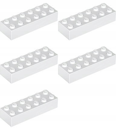 

Lego 2456 Klocek 2x6 biały (20g) 5 szt.