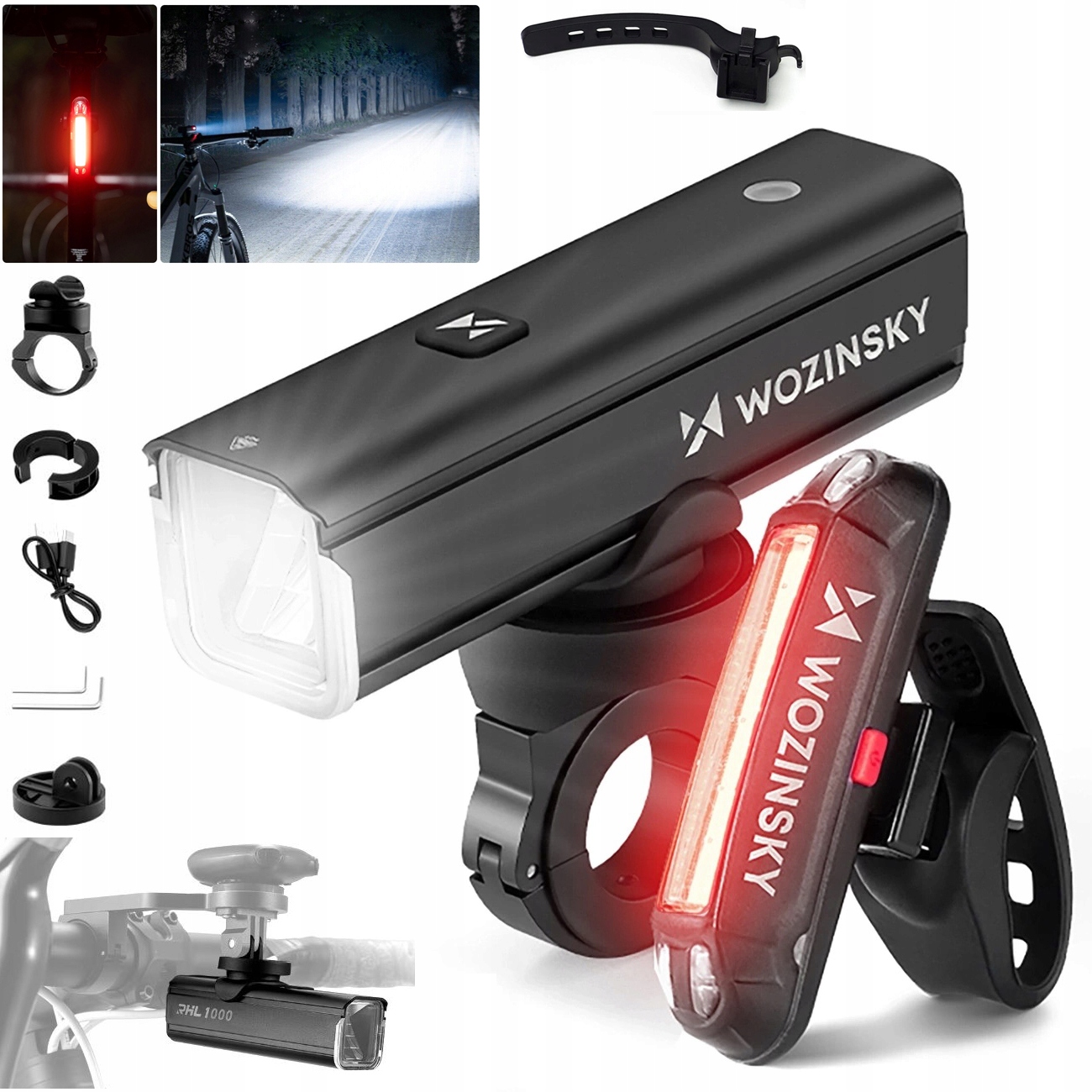 Přední A Zadní Led Světlo Na Kolo, Výkonná Akumulátorová Sada Pro Kolo
