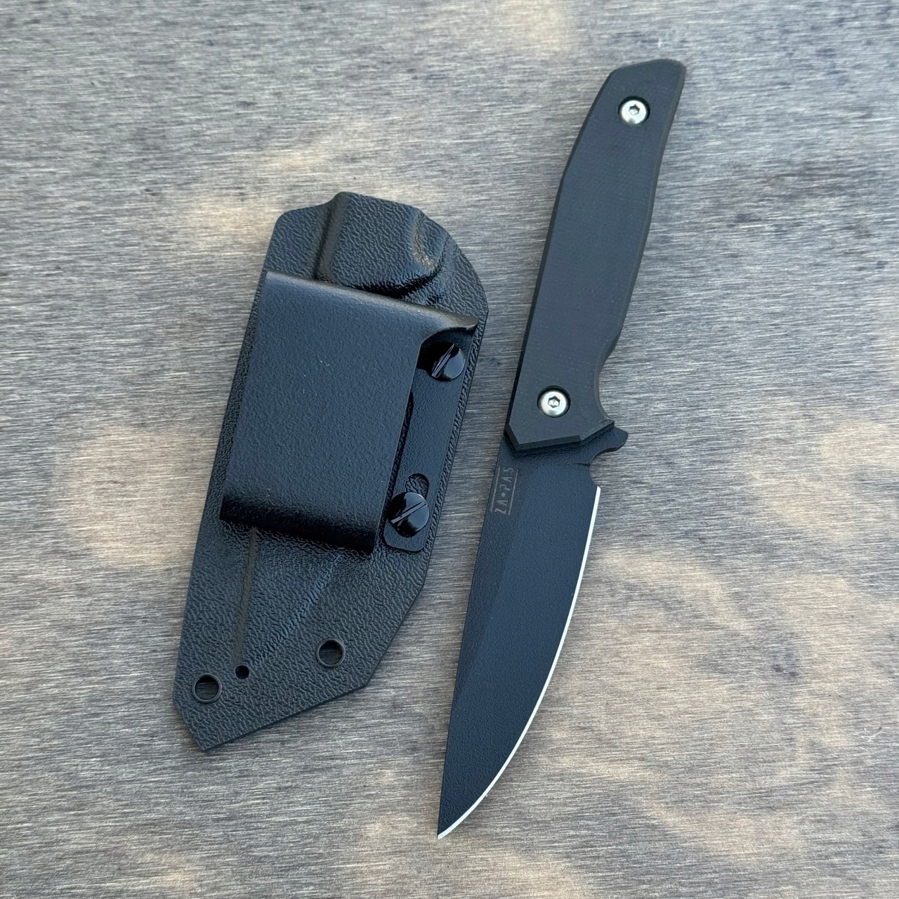 Nůž outdoorový Edc Za-pas Knives AMBRO2 černý 1.4116S černý G10 pouzdro
