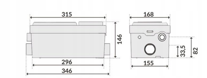 Pompa łazienkowa Sanibo Mini przepompownia Kod producenta SANIBO_MINI