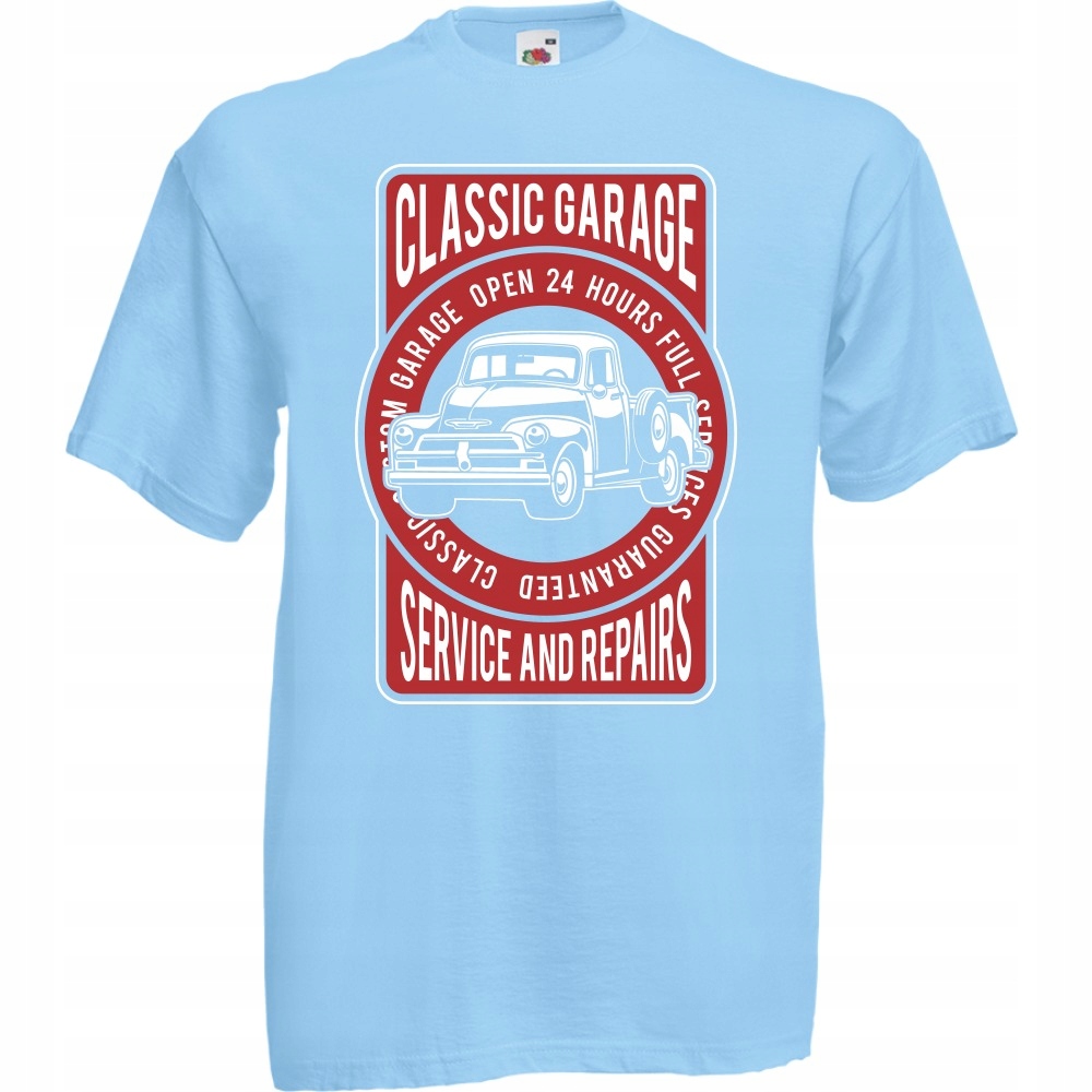 

Koszulka samochód auto oldschool M błękitna
