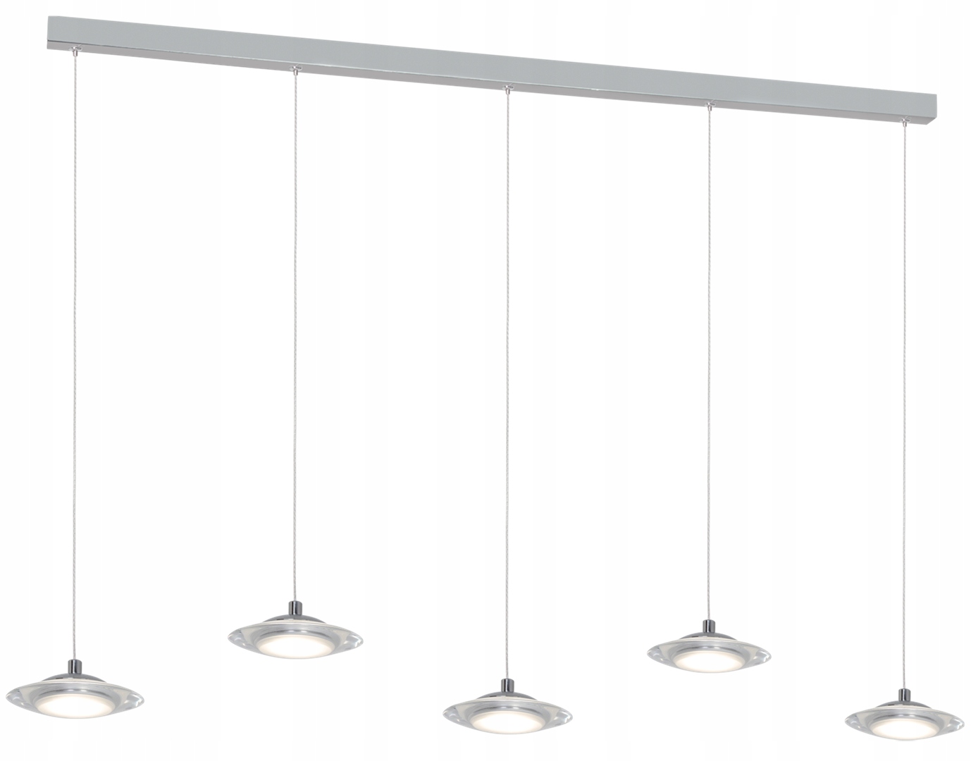 Pětibodová závěsná Led lampa chromová 4000K 25W Ellipse ML415 Eko-light