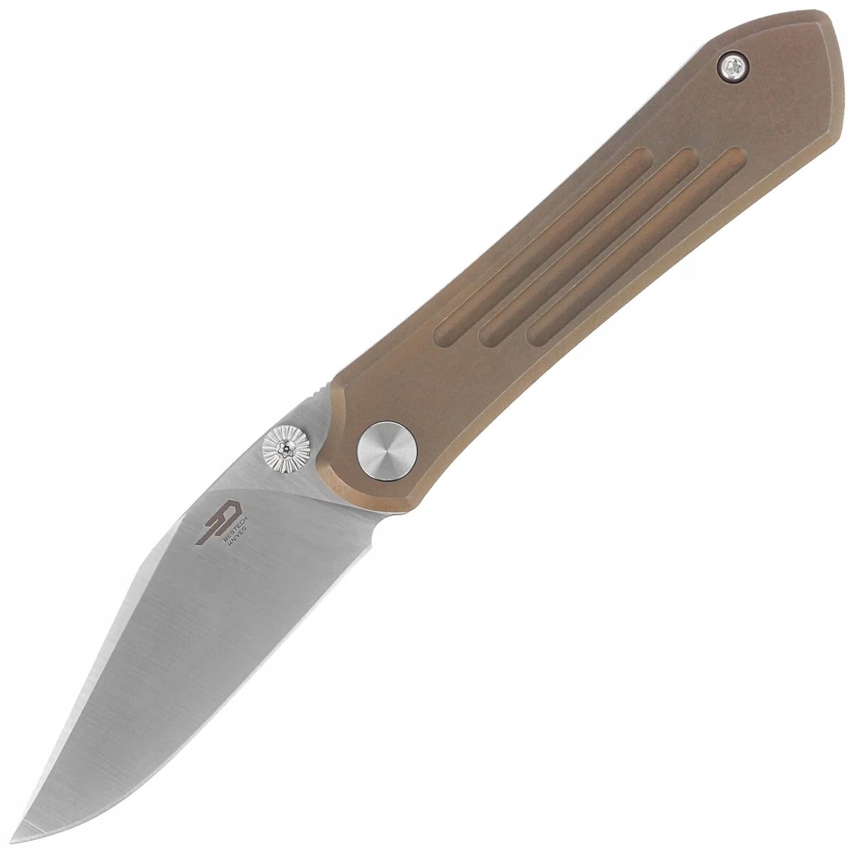 Nóż składany Bestech Icarus Bronze Stonewashed Titanium (BT2302F)