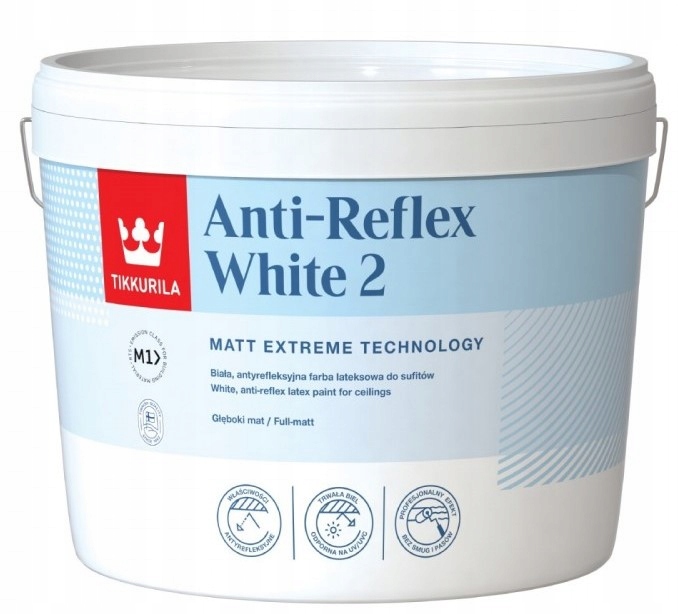 TIKKURILA ANTI-REFLEX WHITE 2 FARBA BIAŁA 3L