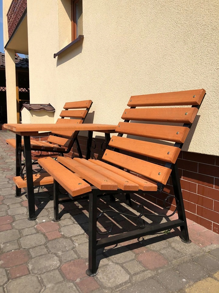 NOGA NOGI FOTEL OGRODOWY STAL. ZDOBIONY Kolor czarny