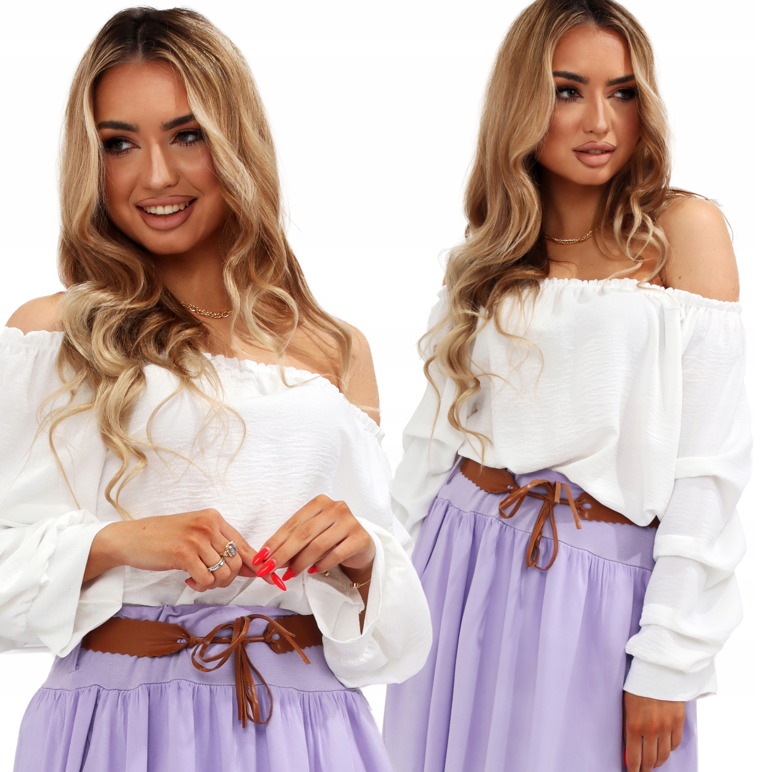 

Bluzka Damska Koszulka T-shirt Top Lato Boho Biała
