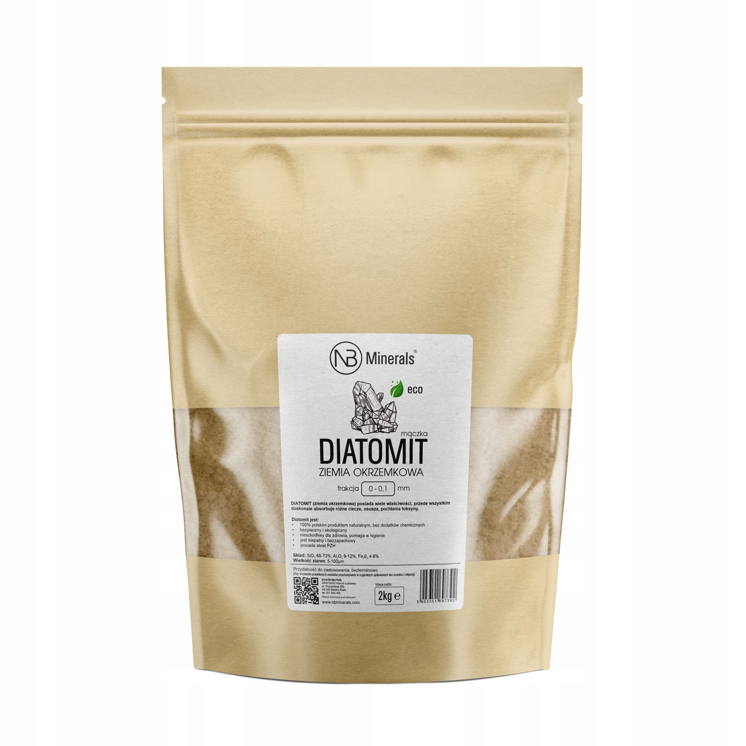 

Diatomit Ziemia okrzemkowa 2kg 100% Eko