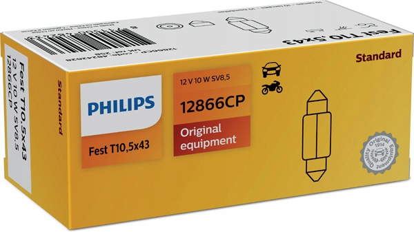 

Żarówka Festoon T10,5X43 Ph 12866CP