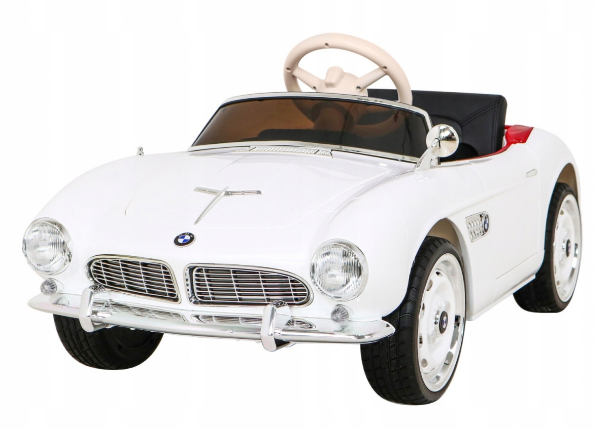 Autko Bmw 507 Retro elektryczne dla dzieci Biały Roadster 12V/7Ah 2x35W