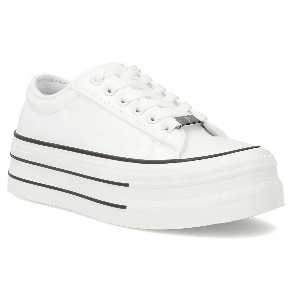 Buty sportowe damskie trampki Filippo na grubej podeszwie sznurowane r.39