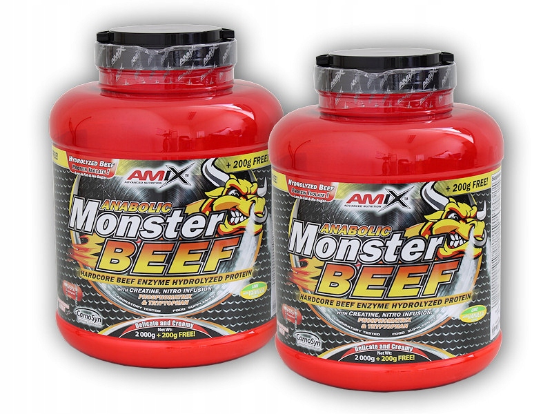 2x Anabolic Monster Beef 90% Protein 2200g vanilka lime