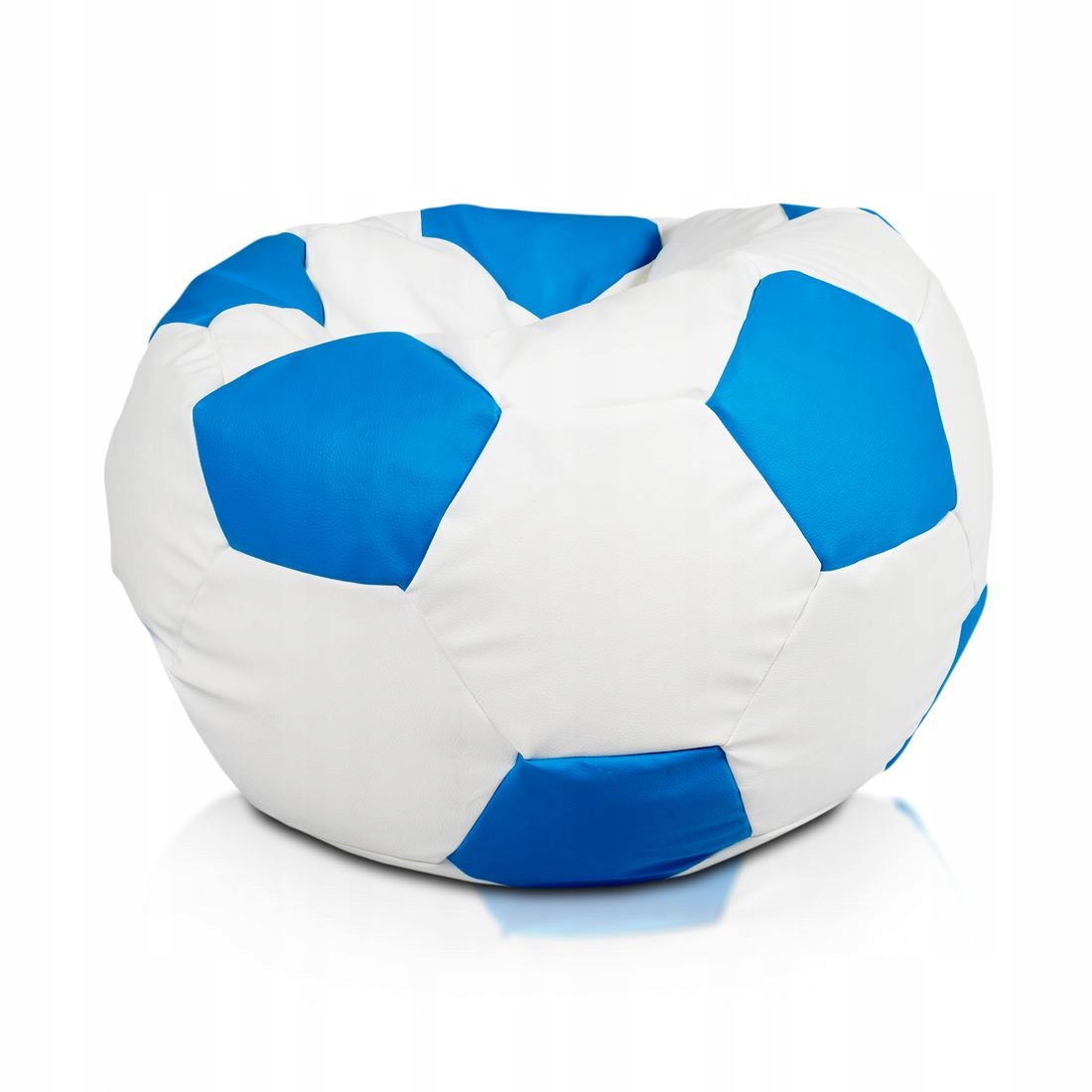 Pufa Piłka Nożna XL Ekoskóra Dolaro E19 błękitny