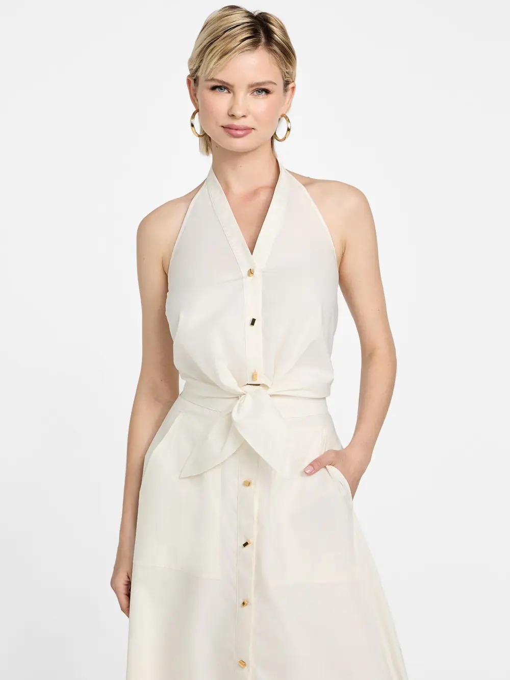 Marciao Guess Ecry Top Na Zavazovací Halterce S 40 Knoflíky